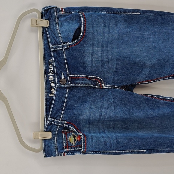 Rancho Estancia Southwest Tribal Jeans size 34 western bootcut embroidered - Picture 2 of 10
